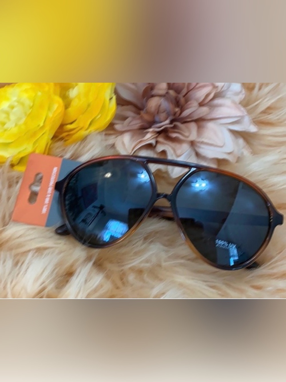 Brown & Black Mix Aviator Sunglasses NEW!